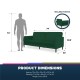 Liam Green Velvet Futon Sofa